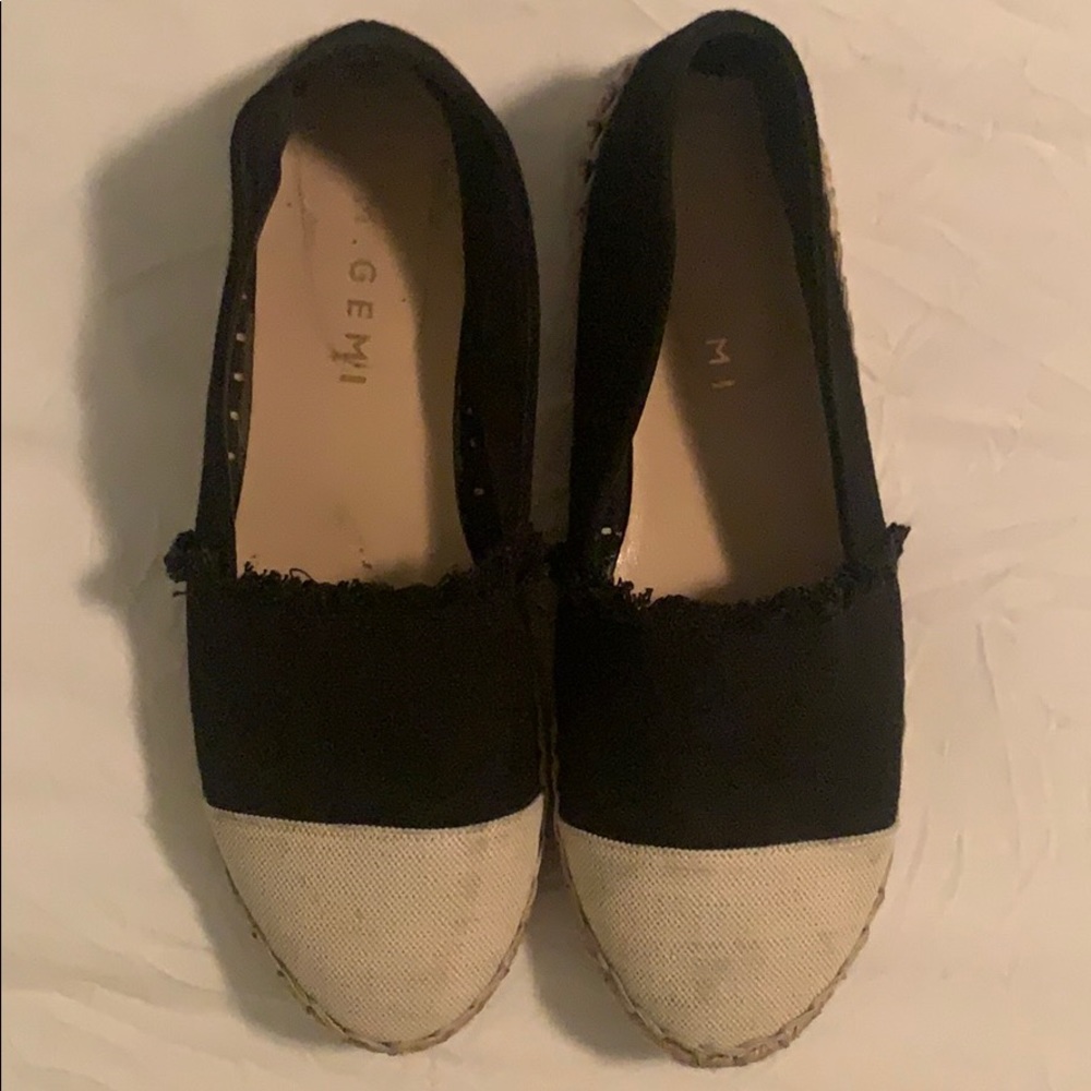 M.GEMI black & off white espadrilles